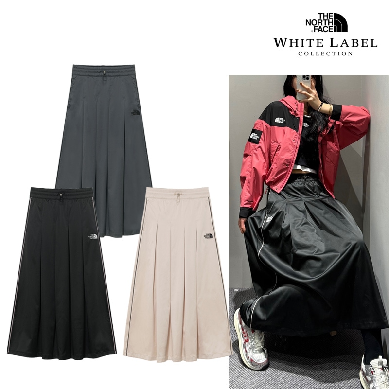 NK6NR31 WS SATIN FLARE SKIRT 25SS 韓国限定ライン サテン ロング ウエストゴム 裏地あり 体型カバー 動きやすい デイリー きれいめ コーデ提案 ニット 秋冬系 軽量
