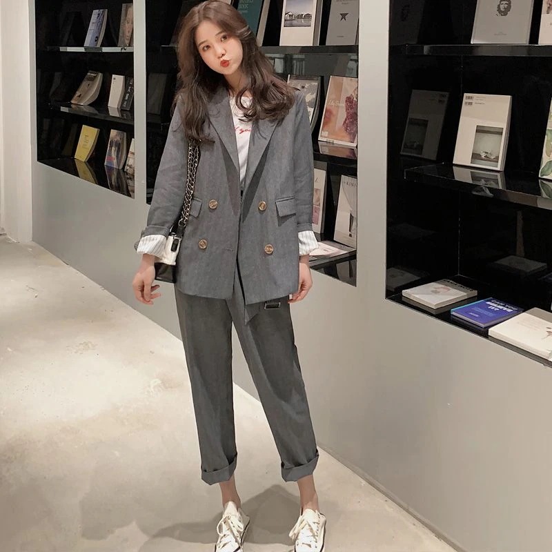 最安値に挑戦！セットアップ 2024 新作 ゆったり 韓系 スーツ セット カジュアル 気質 着痩せ 汎用性が高い OL通勤 高級感 質感 スーツ二点セット 母の日