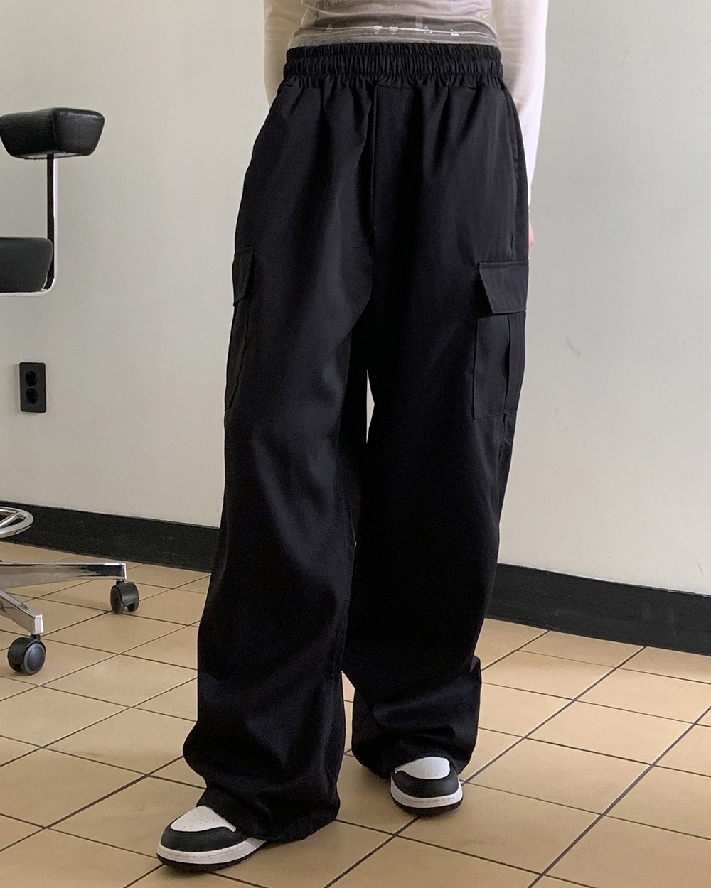 ユーピー ツーウェイ カーゴ ポケット ポケット コットン ワイド ジョガー パンツ