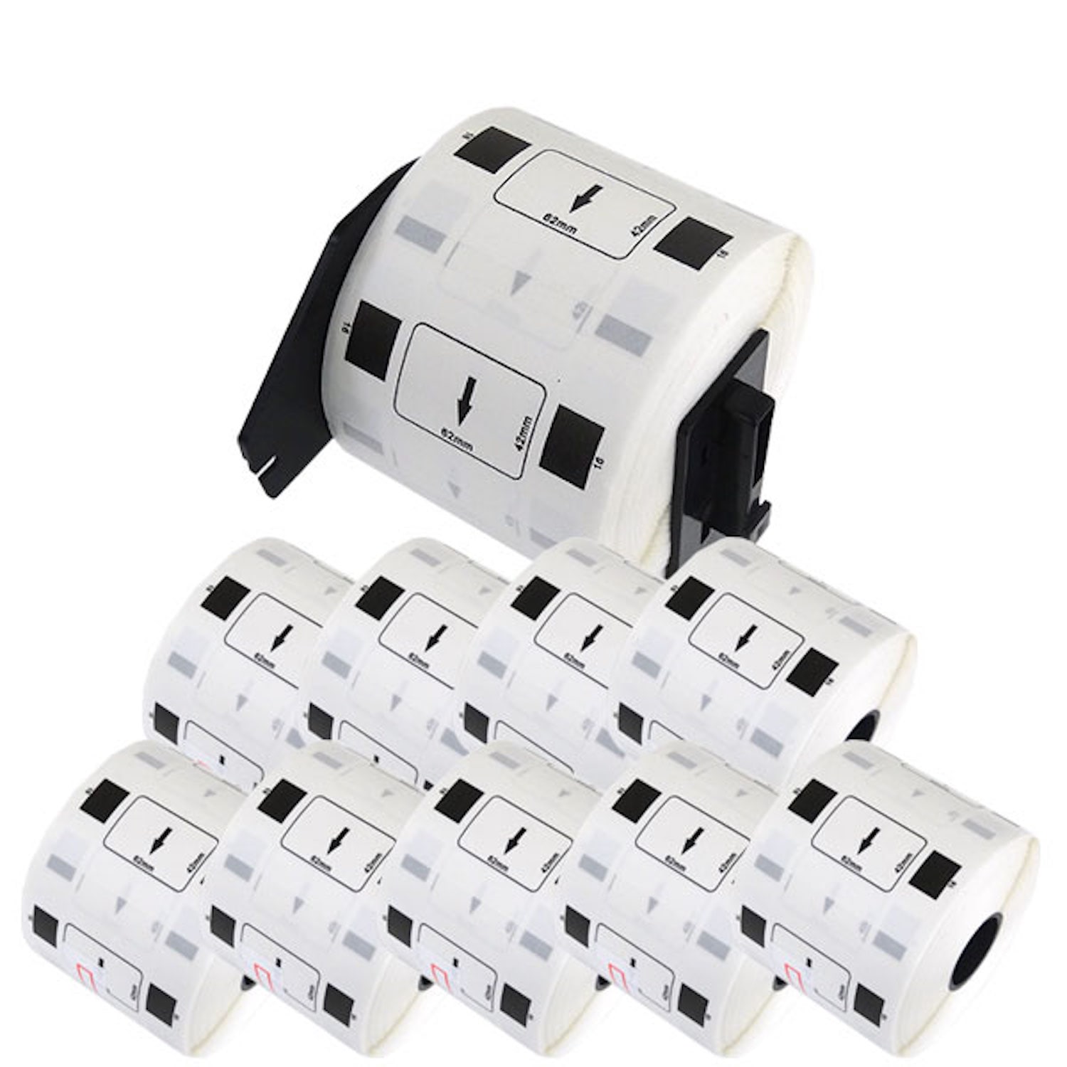 マックス用 感熱紙ラベル ダイカットラベル ELP-L6242N-16 互換品 宛名ラベル 白 62mm×42mm 700枚入り 10個+ホルダー1個セット