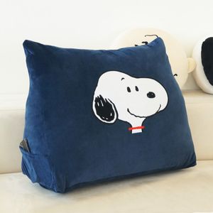 スヌーピー顔極細糸ベッドヘッド三角灯クッション（綿付き）