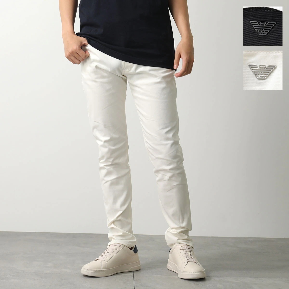 EMPORIO ARMANI エンポリオアルマーニ デニムパンツ EM000121 AF14122 メンズ スリムフィットジーンズ J06 コンフォートデニム リンスウォッシュ