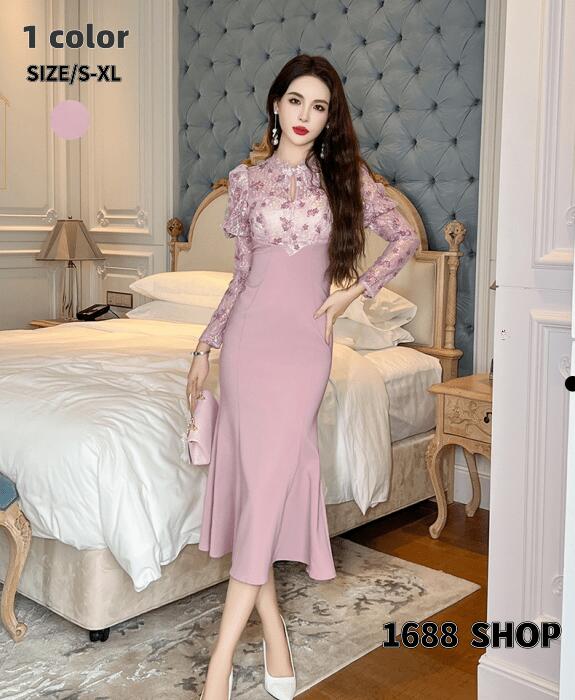 超目玉新品 2025 タイトワンピース 姫系ワンピース　シンプル　ワンピース インポート ひざ丈 ミドル丈 エレガント　韓国ファッション シンプル Vネック パーティドレス 長袖　お嬢様 セクシー ミ