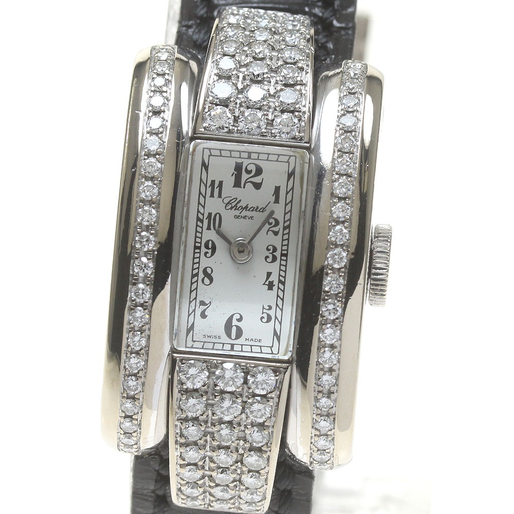 ショパール Chopard 41/7404/9 ラ・ストラーダ K18WG ダイヤベゼル クォーツ レディース _838407【中古】