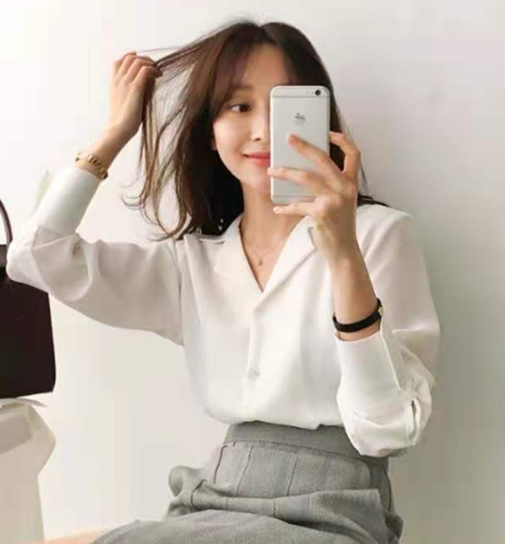 トップス デート モテアイテム シャツ フォーマル 長袖 スーツ コットン 可愛い きれいめ 上品 おしゃれ かっこいい 可愛い ラブリー キュート ガーリー クール モード系 セクシー