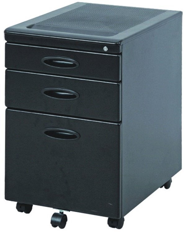 キャビネット おしゃれ 3段 キャスター付き サイドボード 幅39.6×奥行56×高さ61.5cm ブラック 14,155円