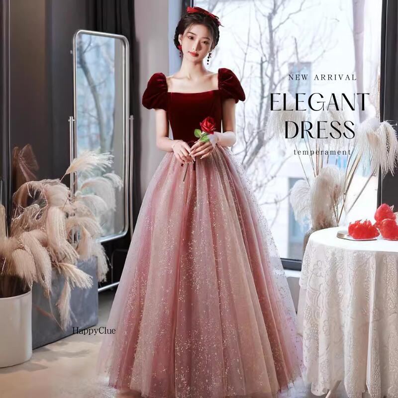 パーティードレス プリンセスライン 成人式 ドレス 発表会 ロングドレス 結婚式 ドレス レディース 花嫁 ウエディングドレス 二次会 カラードレス ピアノ演奏会 発表会ドレス フォーマル おしゃれ