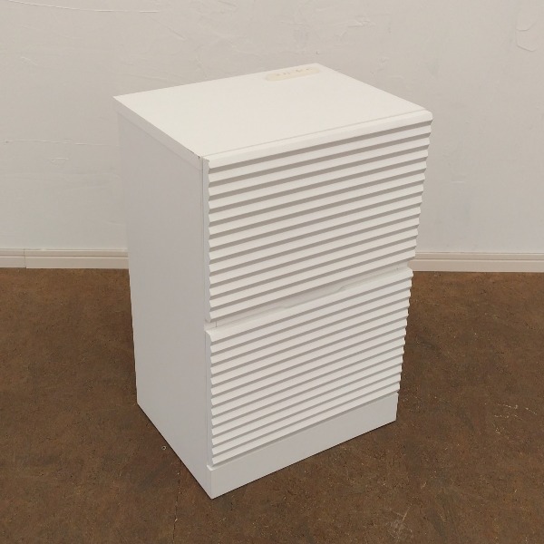 ホワイト フェンローナイトチェスト幅４０　チェスト　整理タンス サイドワゴン