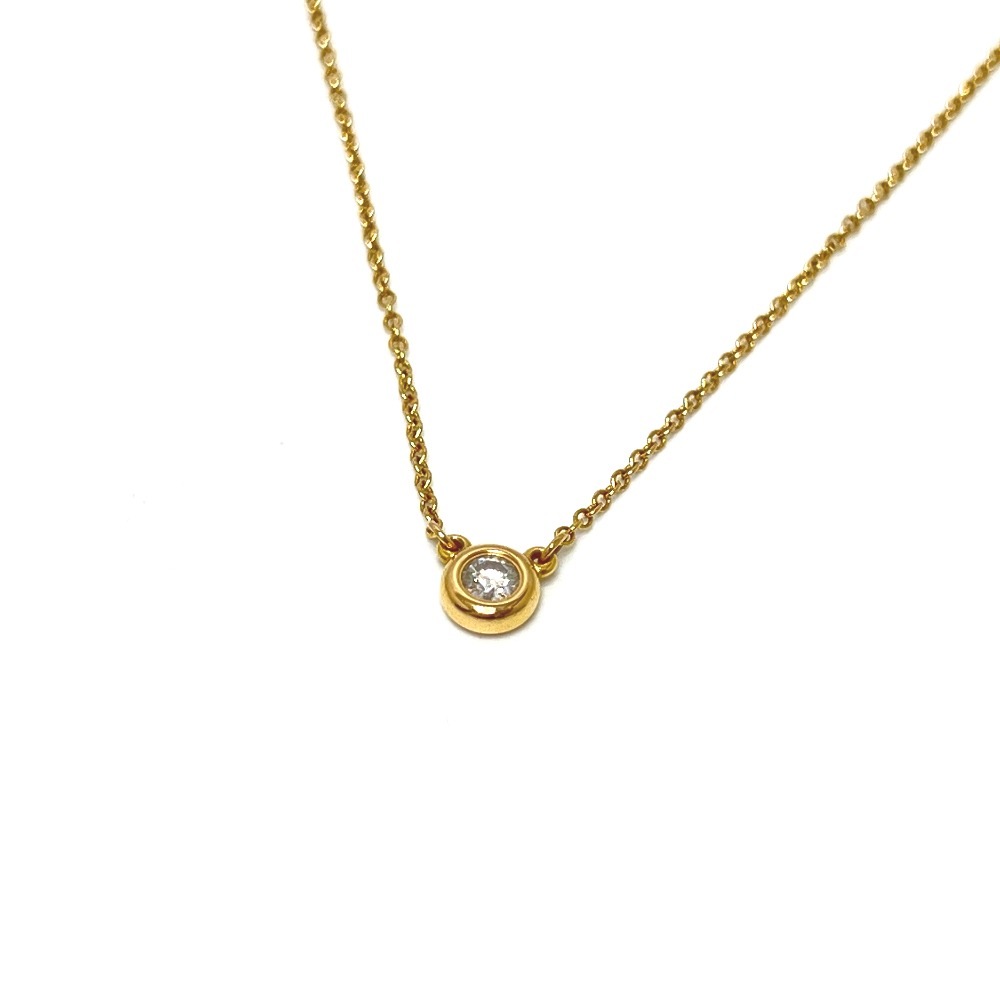 ネックレス K18PG バイザヤード 1PD D0.10ct アクセサリー K18PG ゴールド