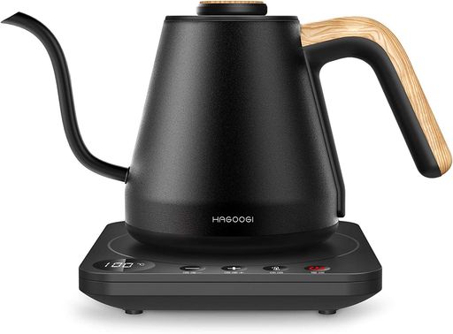 HAGOOGI (ハゴオギ) 電気ケトル 0.8L 細口 1200W コーヒーポット 温度調節 (1C単位) 40~100C範囲/保温機能 (30分)/空焚き防止/PSE認証済み ドリップ コンパクト