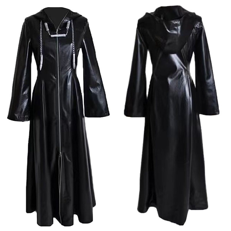 王国之心系列(Kingdom Hearts)十三机関外袍cos服装黒皮衣cos