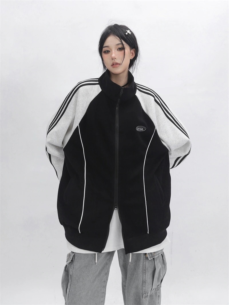 【急速出荷!】24 韓国 かわいい レディース フード付き アウター ブルゾン お出かけ 長袖セクシーシルエットトップスサイドカジュアルファッション系サイズお出かけフル丈トラック