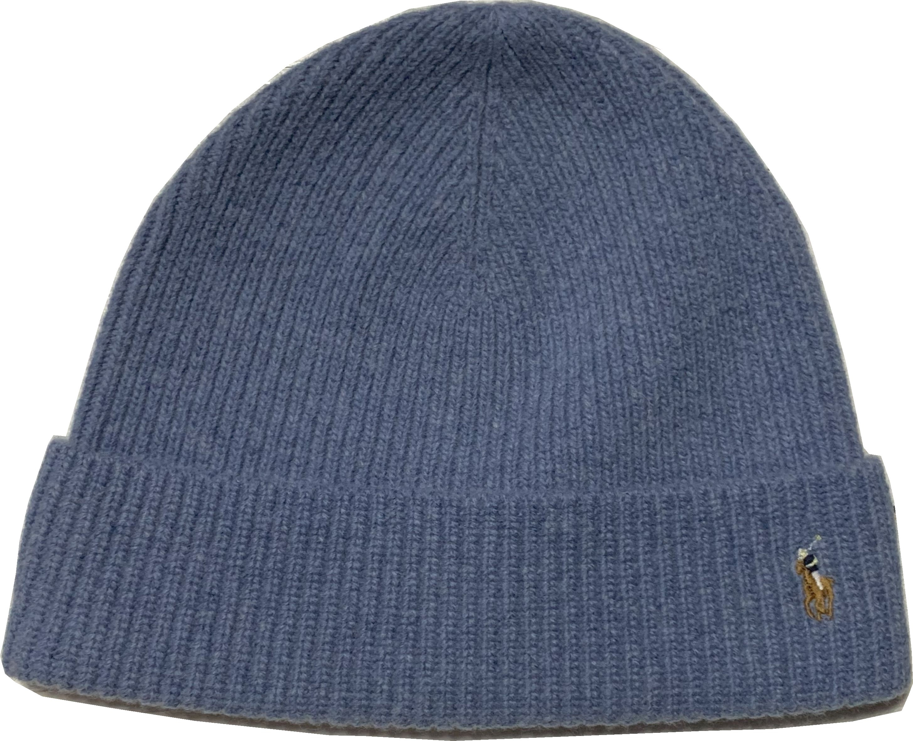 LA直輸入 ラルフ メンズ ニットキャップ ワンポイント ニット帽 ブルー knit cap 263