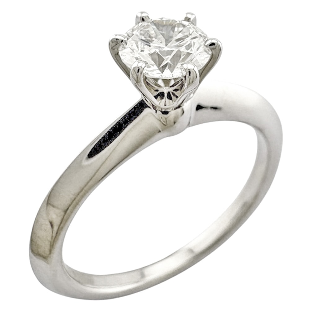 ティファニー ソリティア リング 指輪 11号 Pt950プラチナ ダイヤモンド TIFFANY&Co. 中古 美品