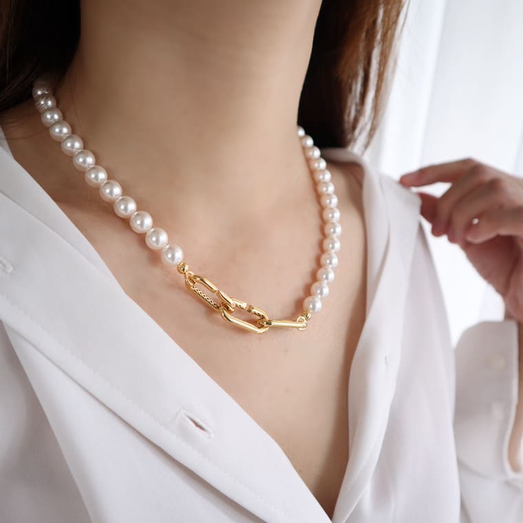 ネックレス silver925 パール ２way エレガント パーティー 冠婚葬祭 パールネックレス ショートネックレス レディース デイリー 上品 きれいめ プレゼント ギフト 8,613円