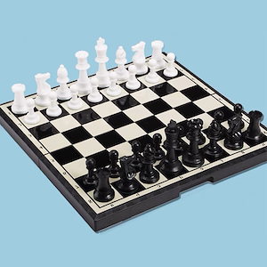 XQ1 サイズ：チェスセット 国際チェス マグネット式 折りたたみチェスボード 黒と白の駒