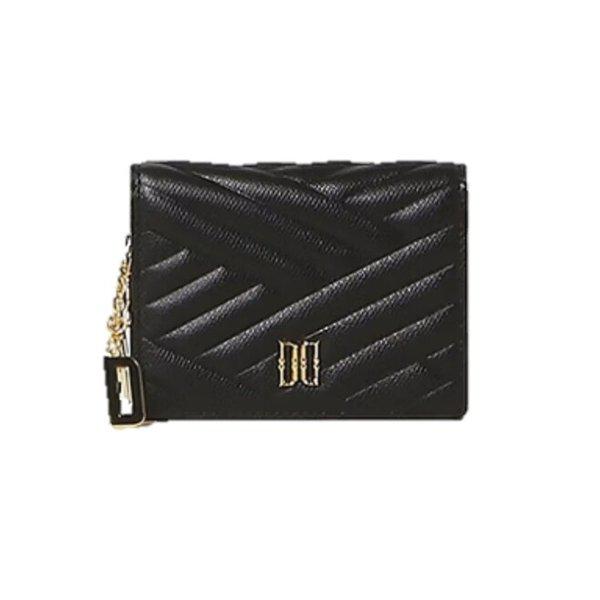 AK水原店 ハンドバッグ ブラック カーライルエンボス ゴールドDD カード財布 DCWA6E218