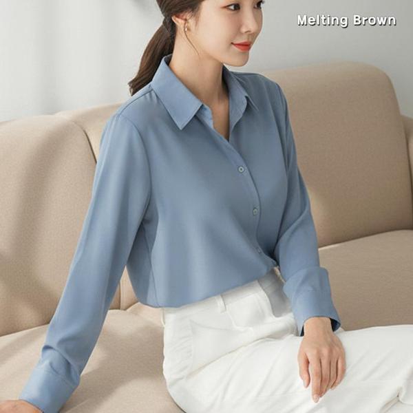 女性長袖ワイシャツソリッドシャツIT78