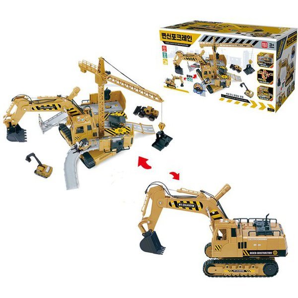 70.変身 フォークレーン 重機 自動車駐車場遊び