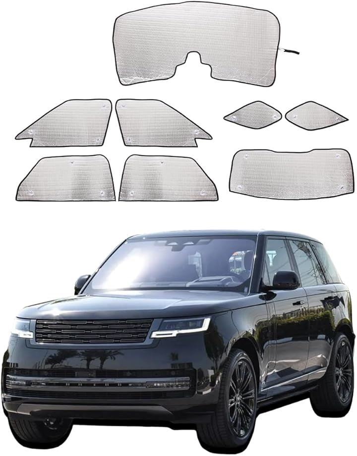 ランドローバーレンジローバー スポーツ 2023年～現行に対応 サンシェード 全窓用 マルチサンシェード UVカット 日よけ カーシェード 遮光シェード フロント(全窓用-8枚セット)