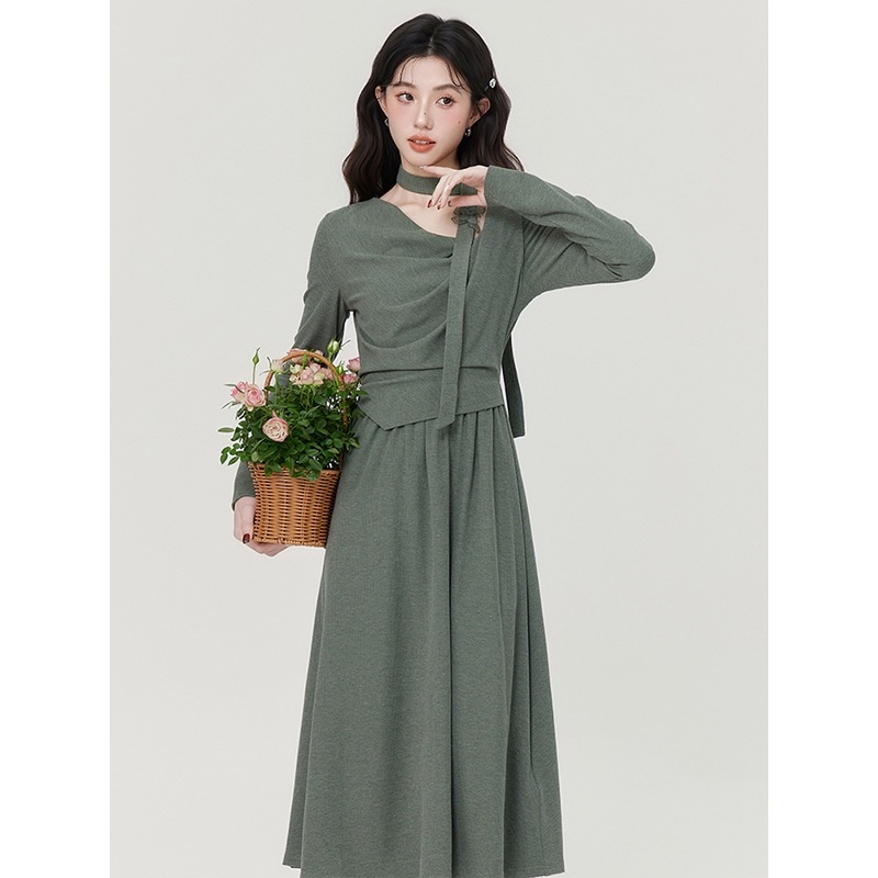 【急速出荷】送.料.無.料.プリーツ 秋 冬スリムスリムスリムスカート ワンピース