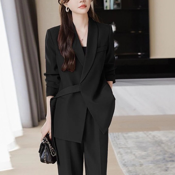 ハイエンドのカスタマイズ-カジュアルブレザースーツ春と秋 2024 新しいプロフェッショナルウェア気質女神スーツスーツ女性のための
