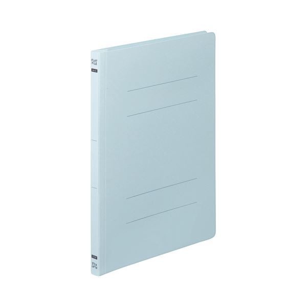 （まとめ） TANOSEE フラットファイルE A4タテ 150枚収容 背幅18mm ブルー 1セット（100冊：10冊10パック） 2セット