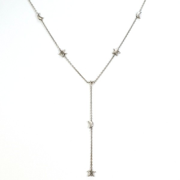 K18 18金 WG ホワイトゴールド ネックレス 総重量約2.8g 約40cm ジュエリー 中古