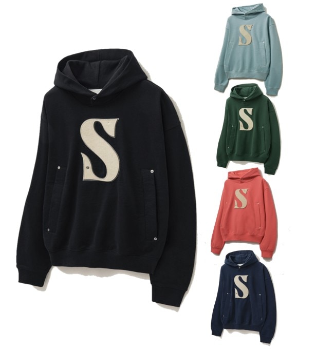 [ Rivet Applique Pocket Logo ] Hoodie