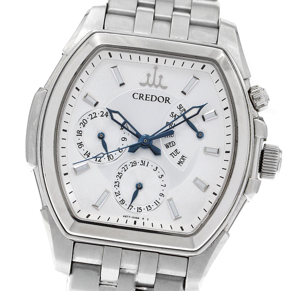 セイコー SEIKO 4S77-00B0/GCBG975 クレドール パシフィーク デイデイト レトログラード 自動巻き メンズ _896986【中古】