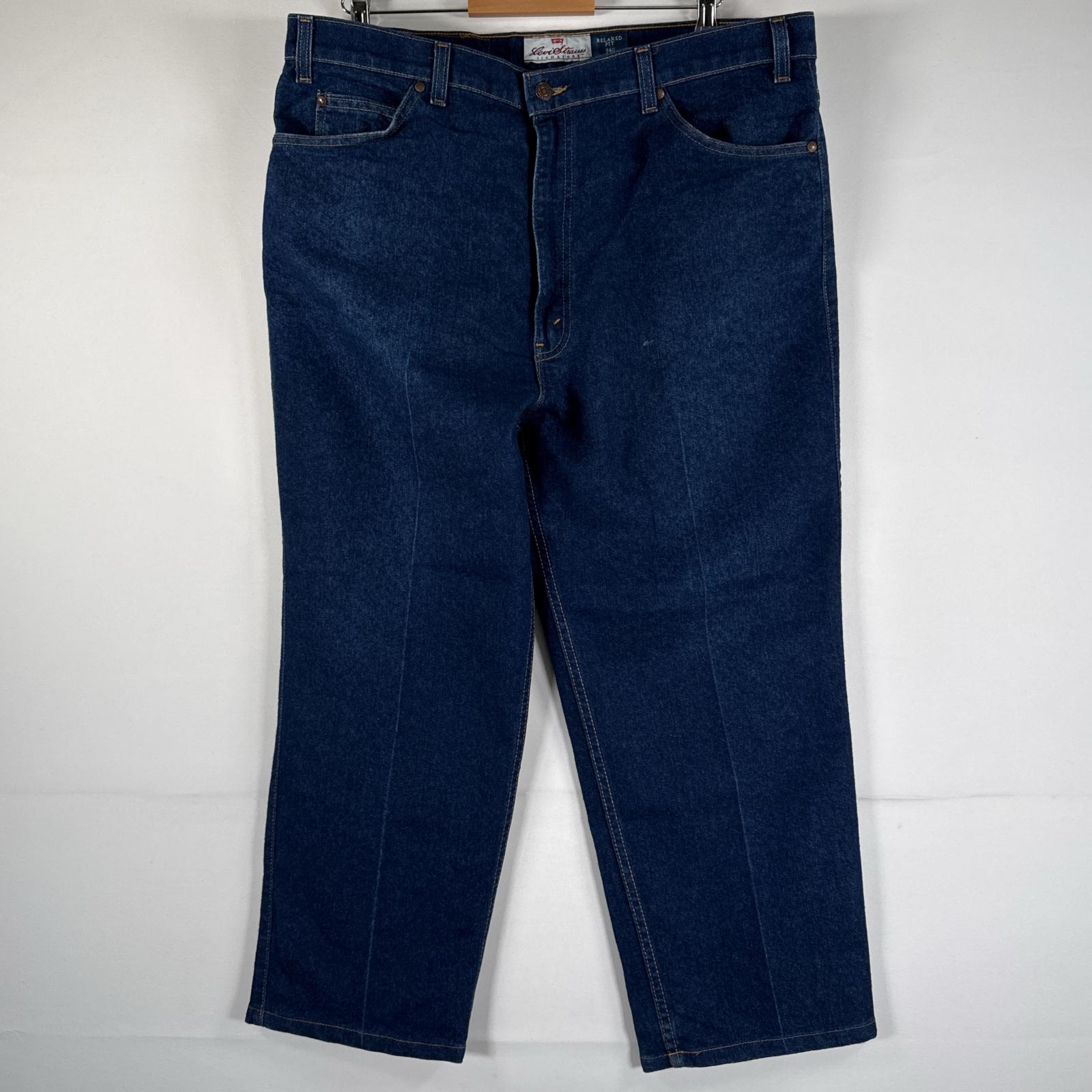 古着 90s/90年代 ヴィンテージ USA製 デニムパンツ 540 テーパード ストレッチ インディゴ センタープレス ブルー メンズ