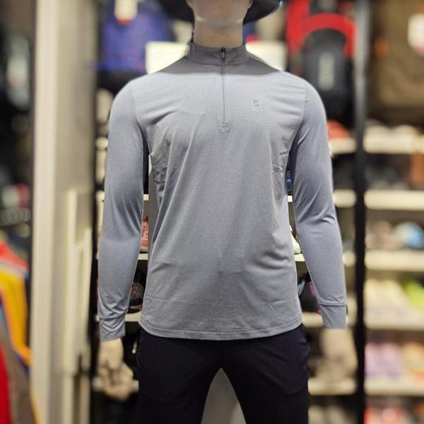 WT0485MBG メンズ春秋メランジハーフジップTシャツ（S41294691）