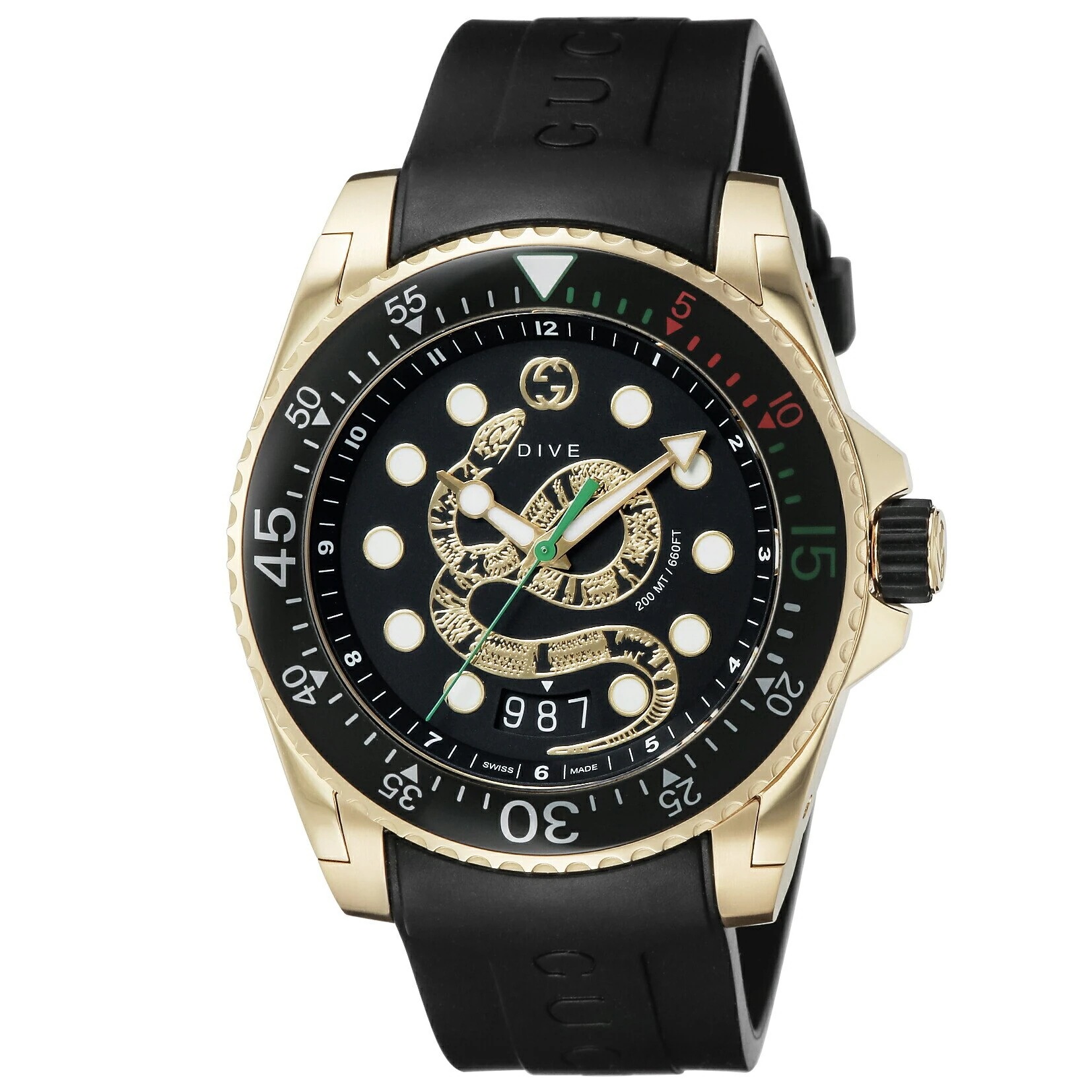 【腕時計】 GUCCI(グッチ) DIVE / ダイブ メンズ ブラック クォーツ YA136219 時計 ブランド