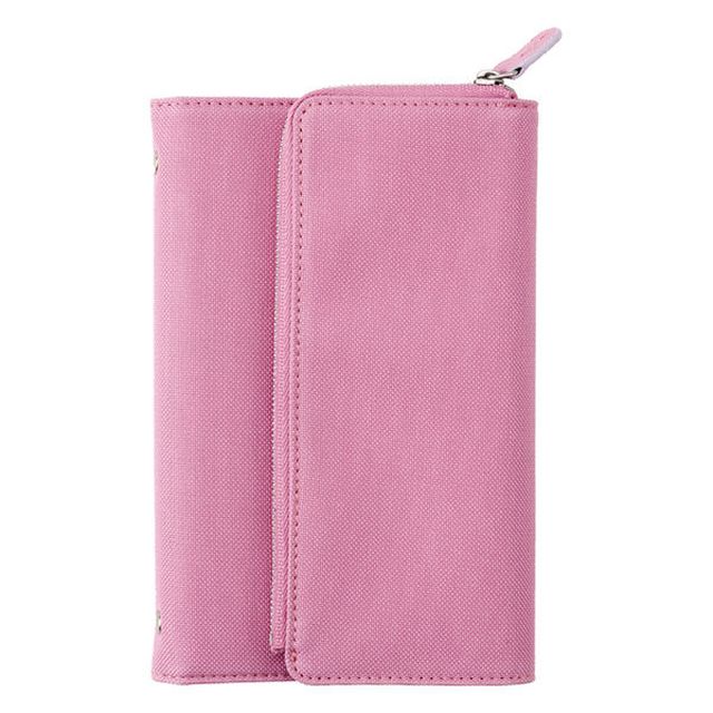 （まとめ買い）ダイゴー isshoni. ペンケース付き6穴バインダー バイブルサイズ ピンク K1223 [x3]