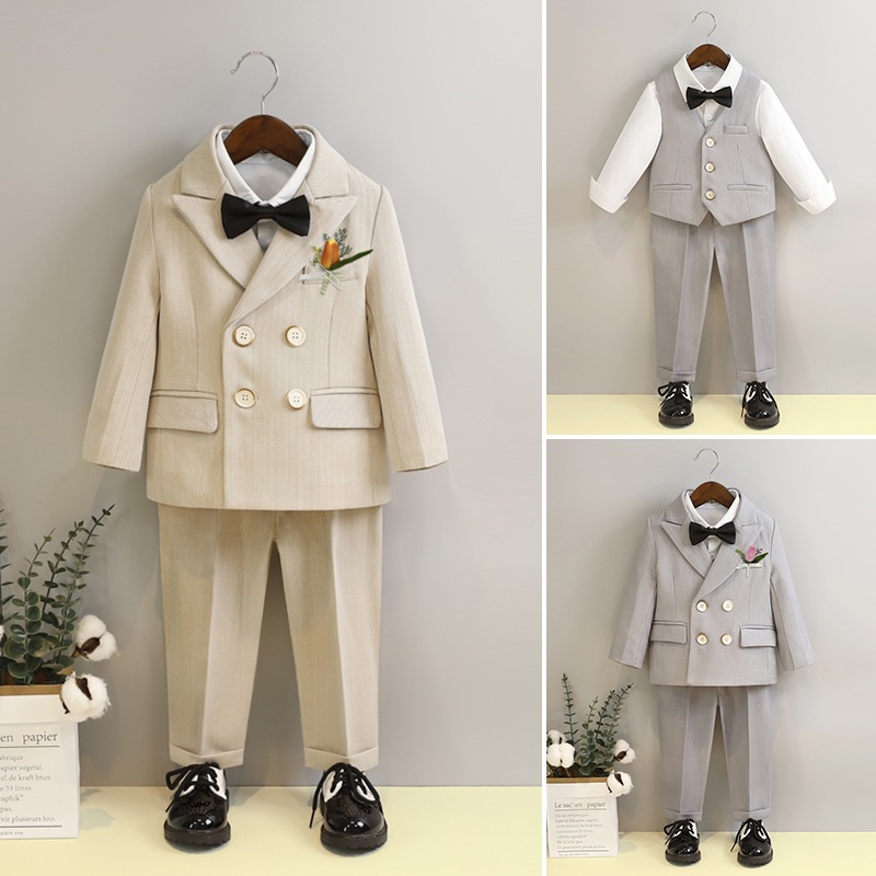 子供用 スーツ 礼服 セット フラワーボーイ ウェディング服 赤ちゃん 1歳 誕生日 スーツ 男の子 発表会 表演服