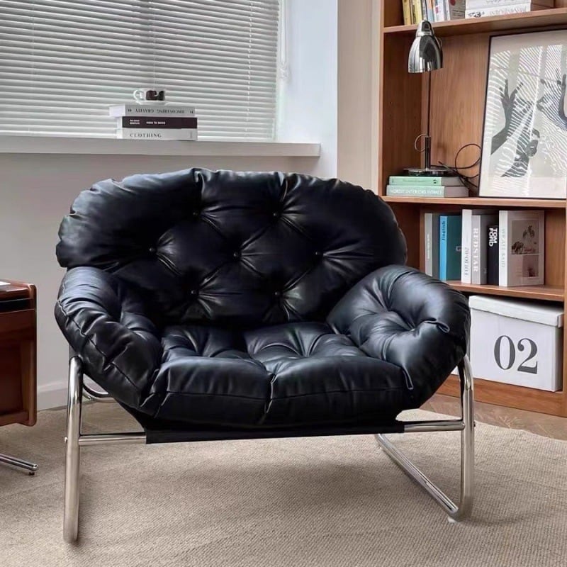 ソファー チェア ラグジュアリー 一人掛け おしゃれ かわいい インテリア 北欧 椅子 いす 滑り止め 付き リクライニング ホワイト ブラック