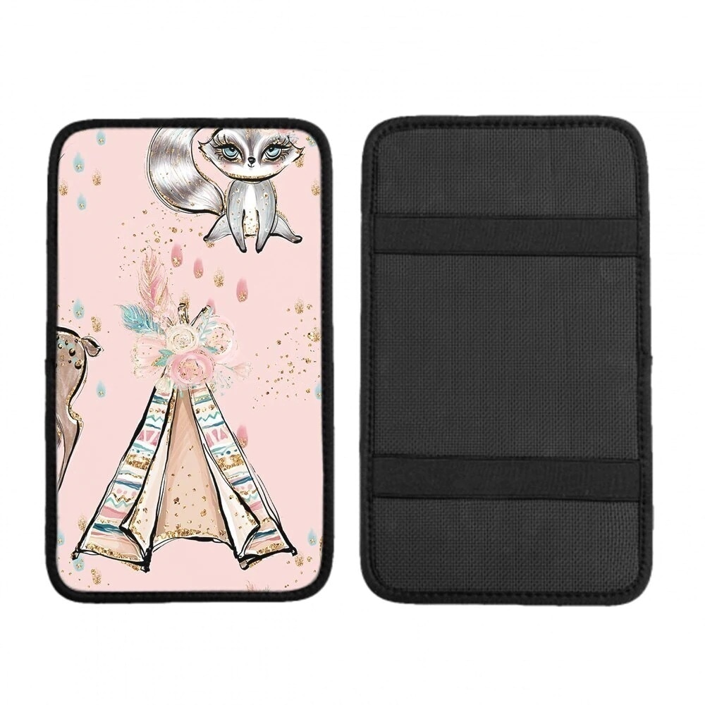 車の手すりボックスクッション キラキラ-ピンク-自由奔放に生きる-ミンキー ほこりや傷から耐久性と通気性