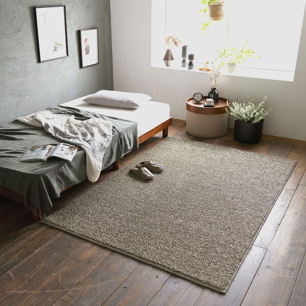 スミノエ ラグ ルネ 130×190cm オリーブ 防炎 13139886-68-130190 メーカー直送