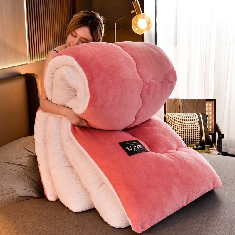 卸売ラムベルベットキルト両面ベルベット春と秋のキルト冬のキルト冬暖かい増粘ミルクベルベットキルトコアライブドロップシッピング