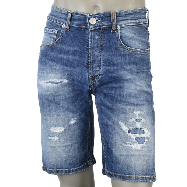 P.M.D.S. ピーエムディーエス TOMMY SHORT　ダメージ加工 ストレッチ デニムショートパンツ/S25B4184 192 7066/MG