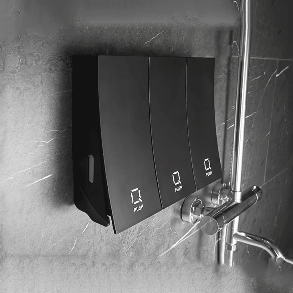 大容量500ml＆大吐出量2-3ml 壁掛け シャンプーボトル シャンプーディスペンサー 詰め替え そまま ソープディスペンサー 壁 壁掛け式 ディスペンサー 工事不要 穴あけ不要 石鹸ディスペンサー