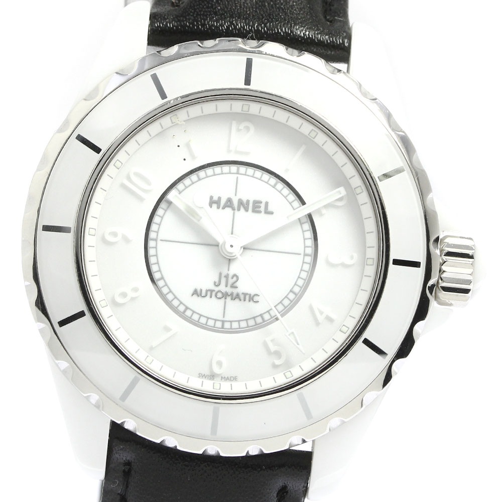 シャネル CHANEL H3443 J12 ホワイトファントム 自動巻き メンズ 良品 _701874【中古】