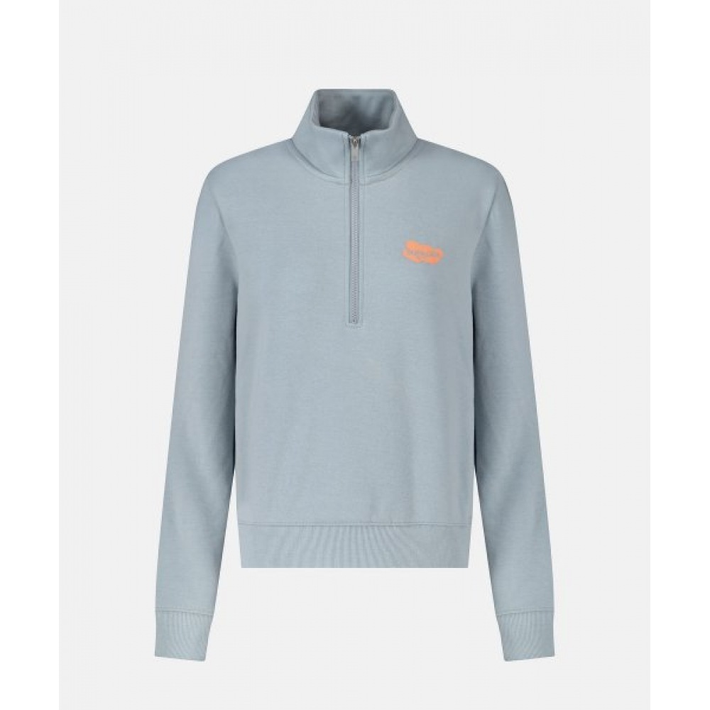 SUNLOVE W ハートハーフジップスウェットシャツスレート