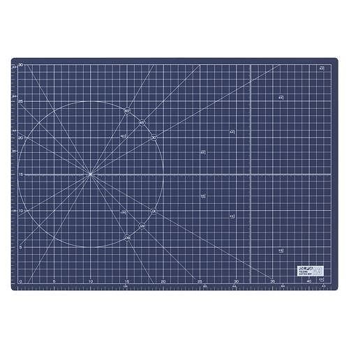 （まとめ買い）二折カッターマットA3ネイビー文具台紙 223BSNV 00023330 [x3]