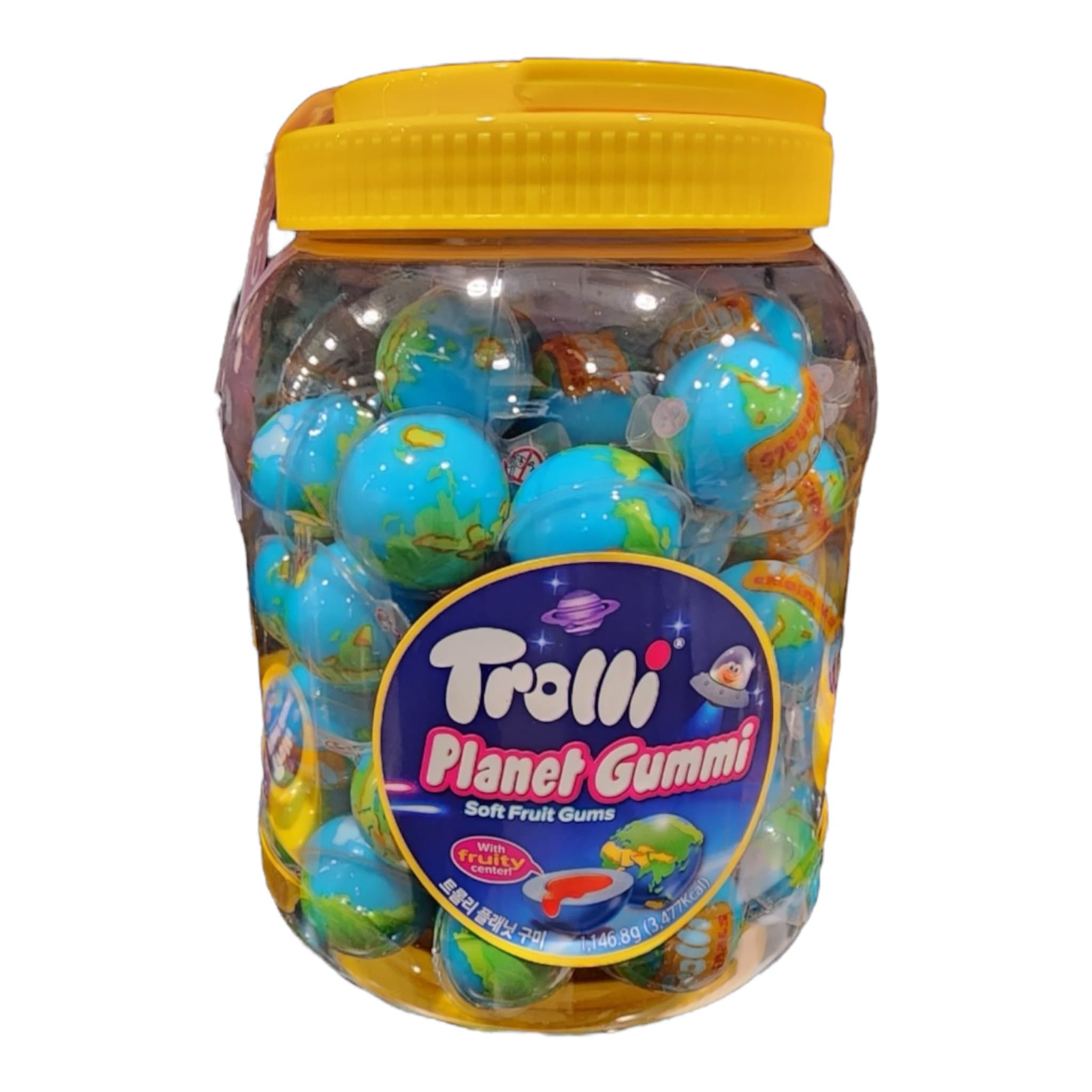 【大容量】 Trolli 地球グミ プラネットグミ 1146g 61個入／もちもちぷにぷに食感／韓国お菓子 個包装 SNS話題 子供人気 輸入スイーツ (