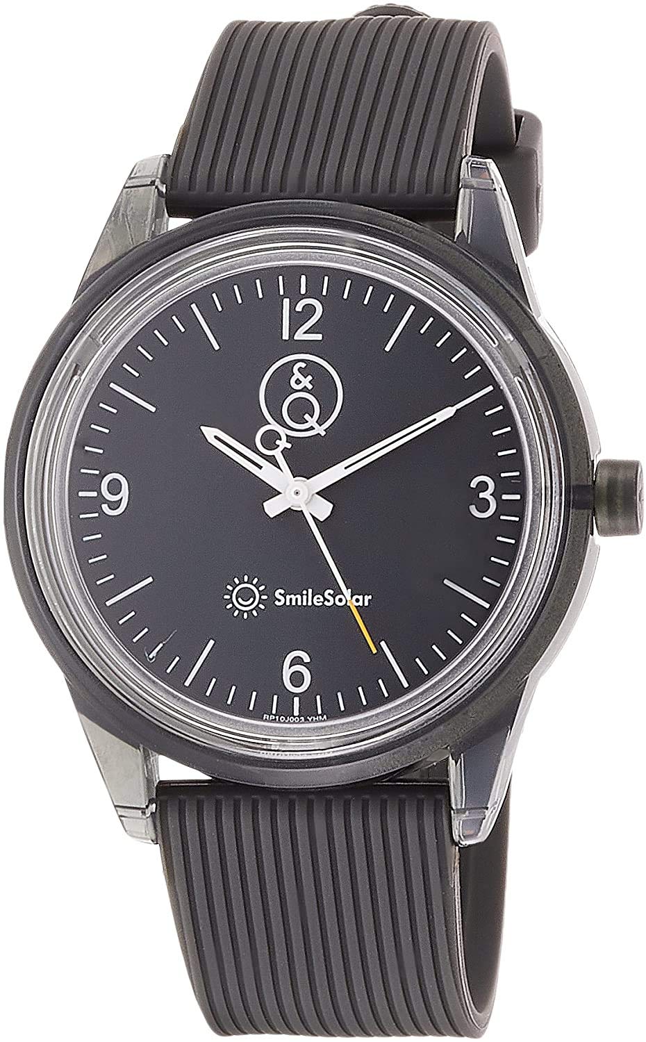 [シチズン Q&Q] 腕時計 アナログ スマイルソーラー 防水 ウレタンベルト RP10-003 メンズ グレー