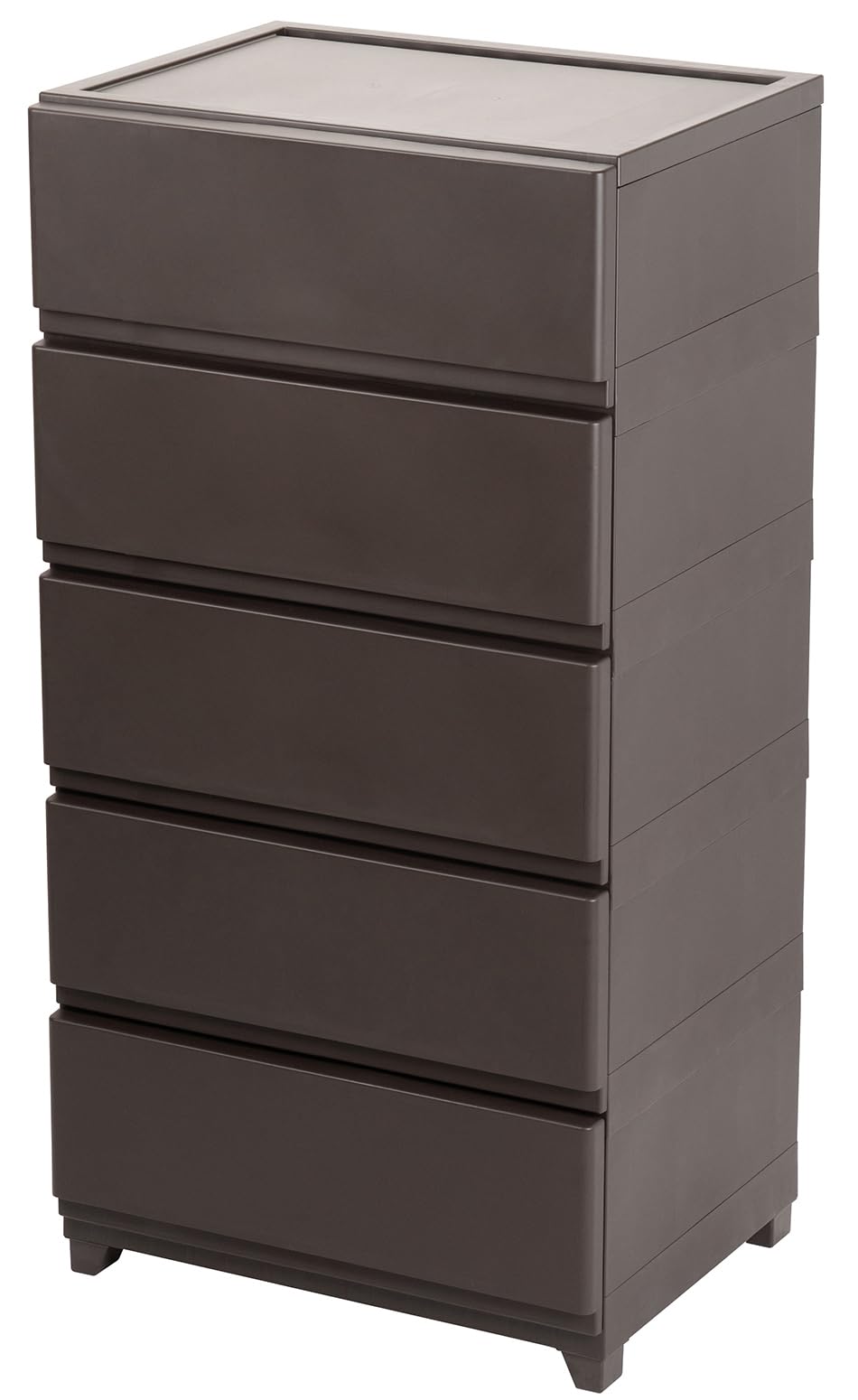 JEJアステージ(JEJ Astage) 収納ケース 壁付デコニー シーヴォ 5段 ワイド ダークブラウン 簡単組立 日本製 幅54×奥行41.7×高さ106.1cm