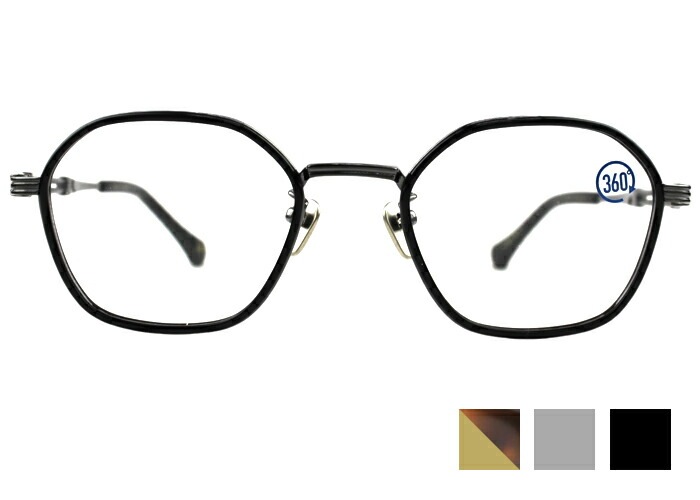 エクスワイア XWIRE xw-2007 360度曲がるテンプル フルリム ヘキサゴン 日本製 伊達 度付き チタン メンズ 老眼鏡 遠近両用 めがね メガネ 眼鏡 4721 xw