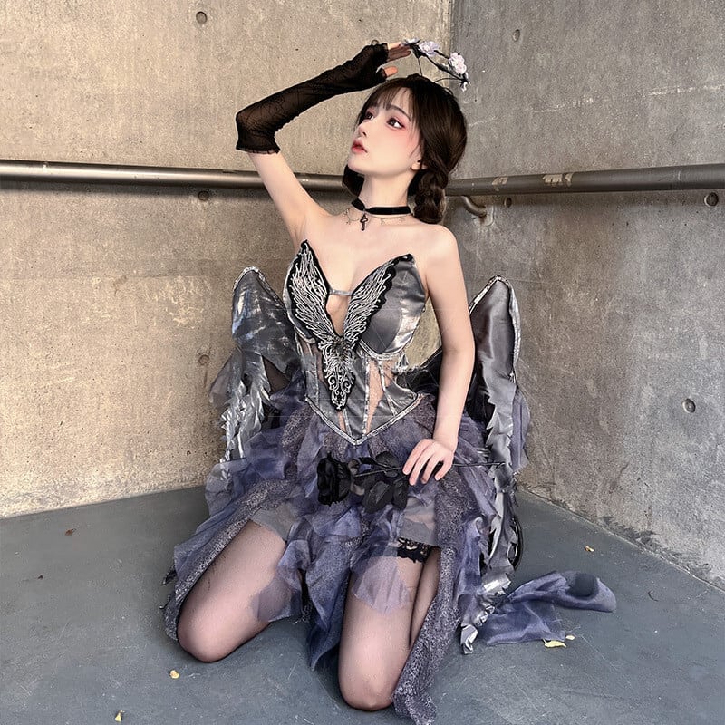 （3点セット）ハロウィン 幽霊 天使 悪魔 コスプレ 仮装 パーティー 衣装 M L XL ワンピース コスチューム