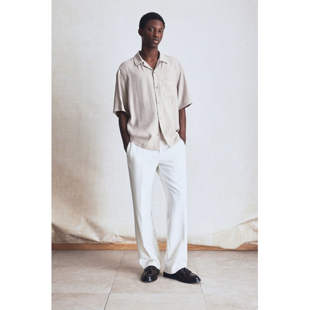 H&M クリングルキャンプシャツ ベージュ